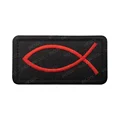 5 Black Red 8X4 CM