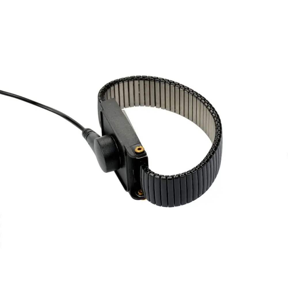 Pretect Black Adjustable Grounding Bracelet Electricity ESD Band Anti Static Wrist Strap