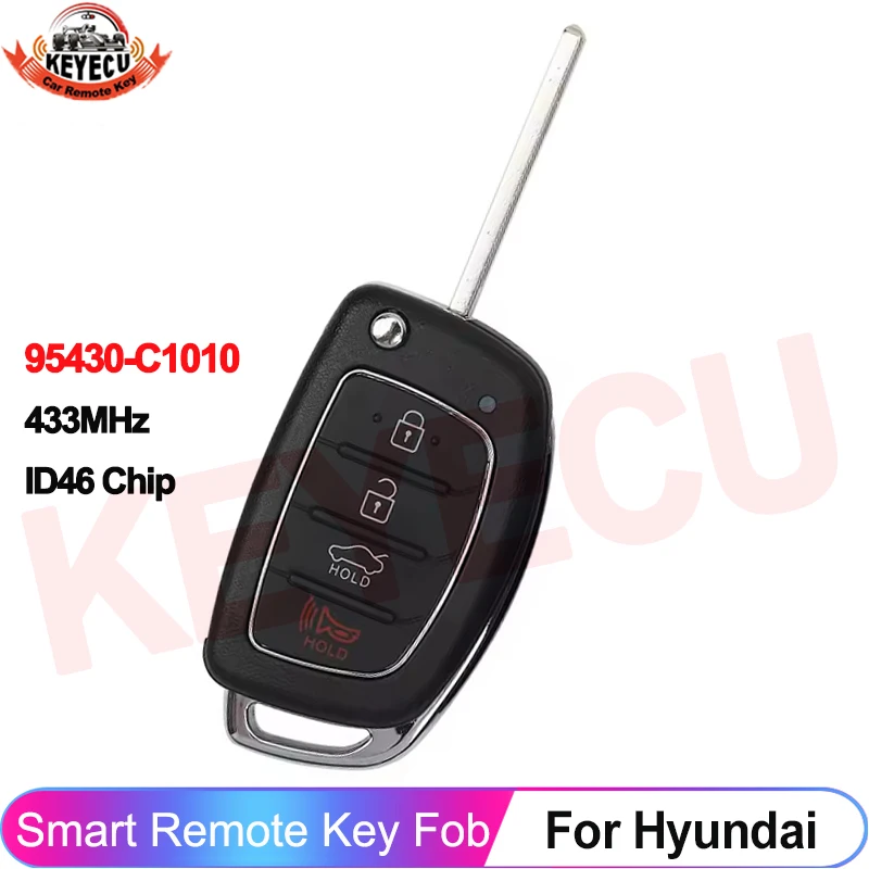 

P/N: 95430-C1010 433MHz FCC ID: TQ8-RKE-4F16 For Hyundai Sonata 2014 2015 2016 2017 2018 Smart Car Remote Key ID46 Chip