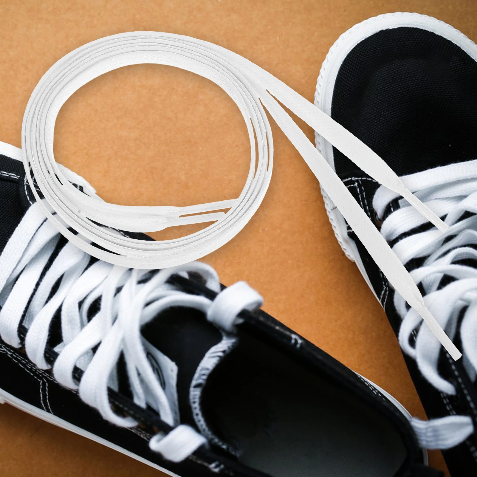 

Cotton Waxed Shoelaces Trainers Sneaker Women for Sneakers Tieless Elastic Flat Proof Man