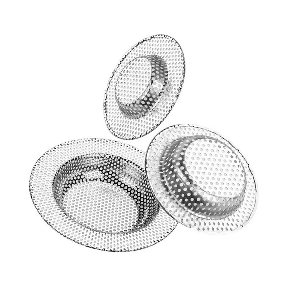 Kitchen Water Sink Filter Sink Mesh Strainer Kitchen Tool Stainless Steel Bathroom Floor Drain Cover Shower Hair Catche Stopper