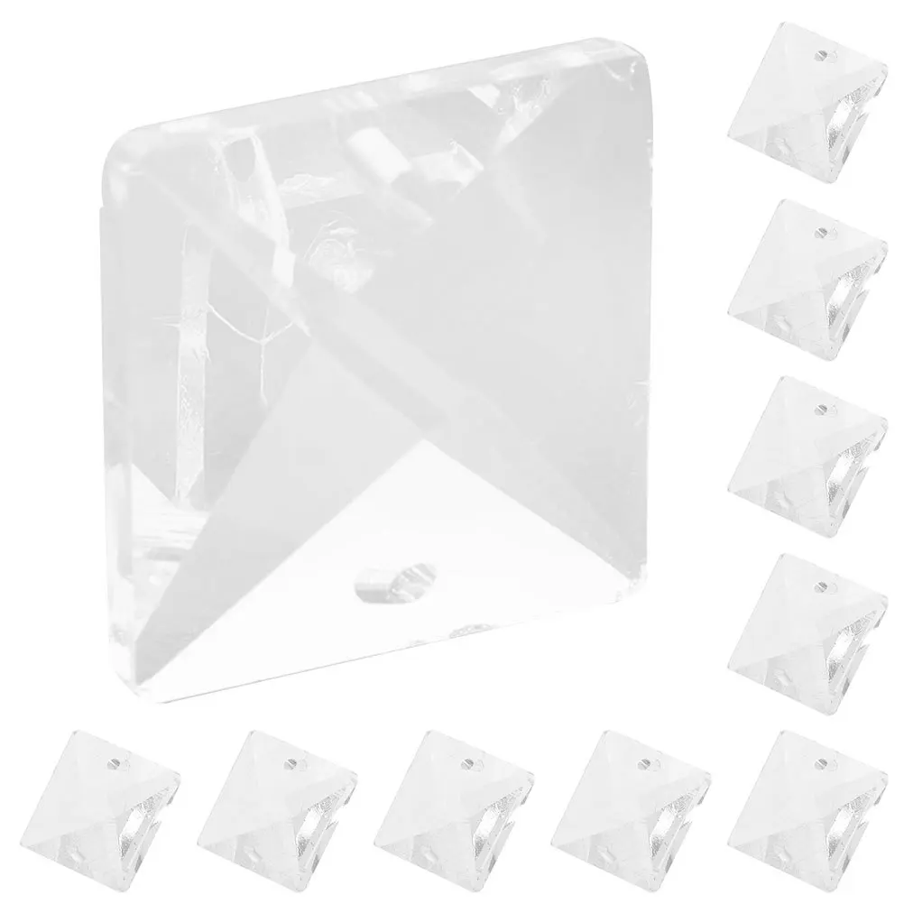 10 قطعة الخرز الاكريليك الصغيرة للحرف اليدوية واضح بريزم قلادة الشنق تركيب المصابيح اكسسوارات ديكور السقف DIY بها بنفسك مطرز الستار