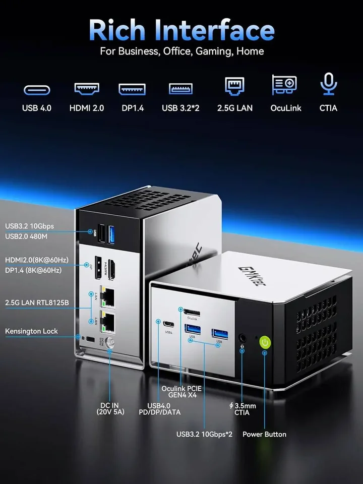 GMKtec M8 Mini PC AMD Ryzen 5Pro 6650H Nucbox Windows 11 LPDDR5