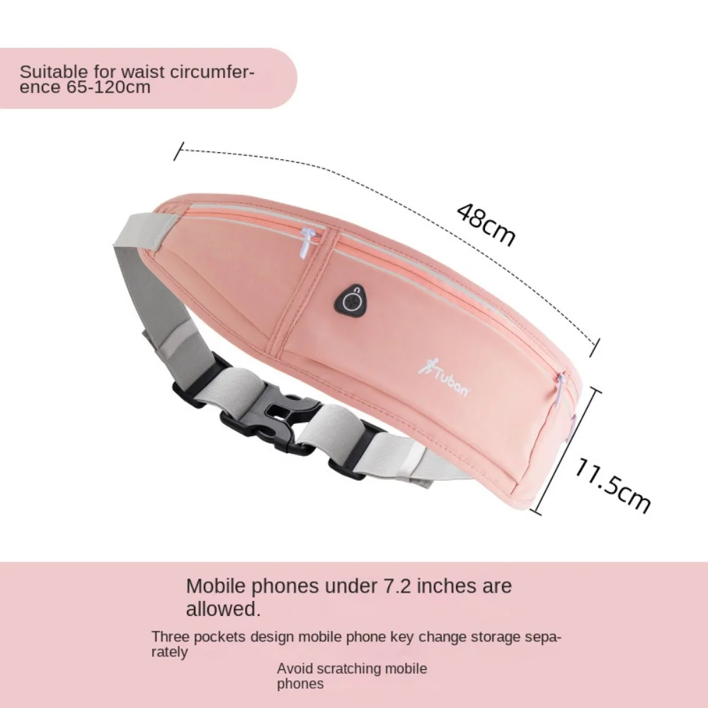 Cinturón impermeable para correr, ligero, Invisible, para correr, maratón, cinturón deportivo, bolsa ajustable portátil para correr para mujer