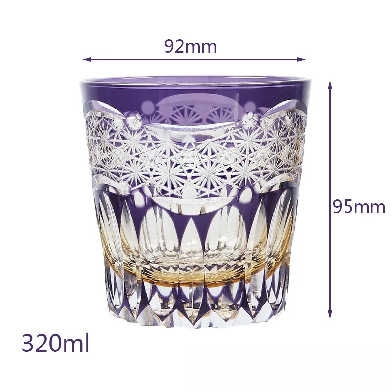 Hand-carved crystal glass, whiskey glasses, household premium foreign wine glasses 3