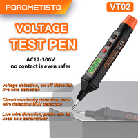 POROMETISTO VT02 Voltage Detector AC 12-300V Electrical Pen Voltage Tester Breakpoint Finder Battery Positive Pole Judgement
