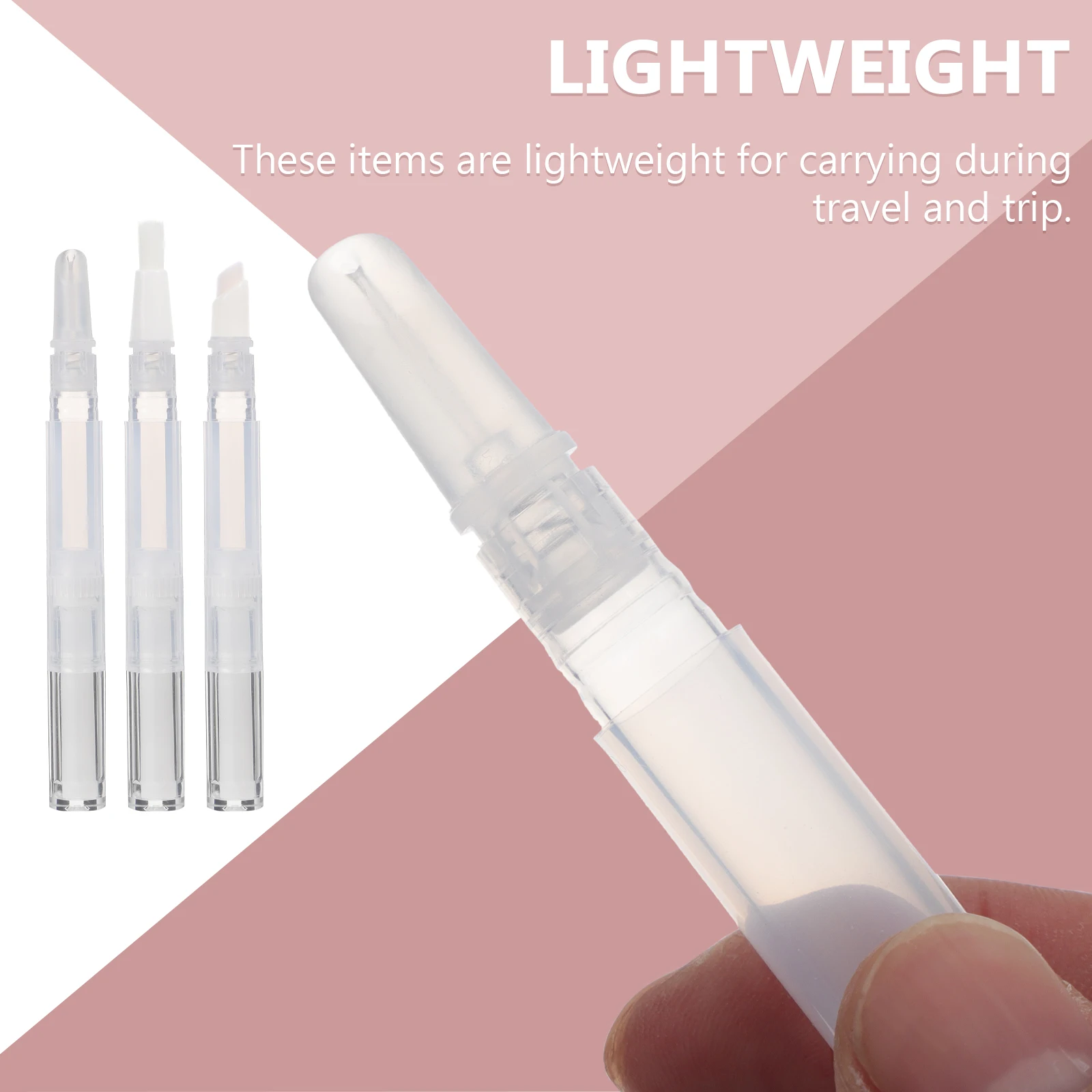 

3 Pcs Lip Gloss Empty Tubes Containers Refillable Travel Size Lightweight Portable Storage Bottles Various Colors Small Capacity