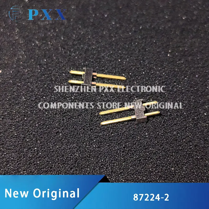 

2Pcs, New, 87224-2, Connectors Header Pins 2POS 2.54MM GOLD
