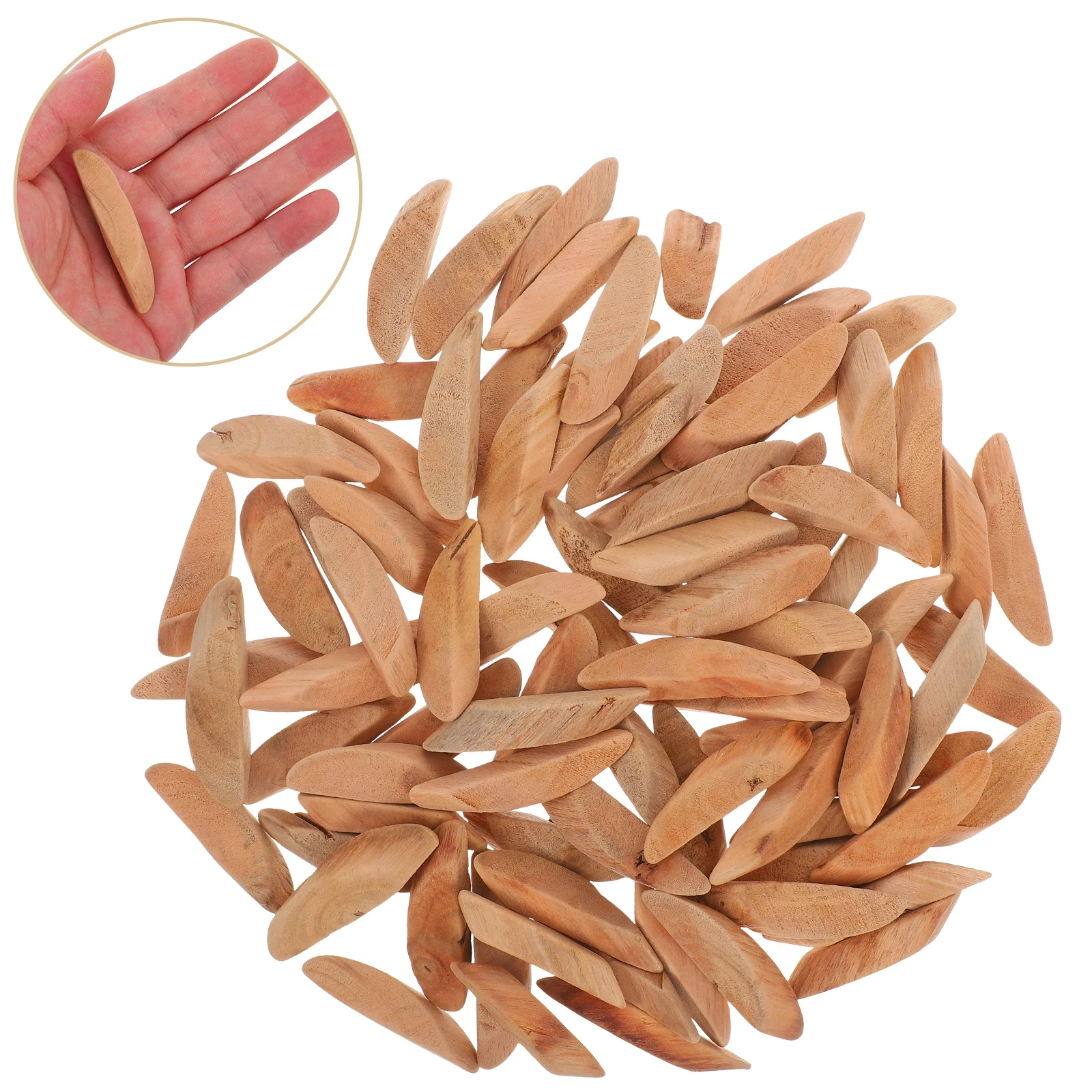 

200g Natural Driftwood Pieces for Fish Tank Decor Round Wood Slices Crafts Sticks Ornaments Wooden Discs Birch