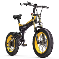 LANKELEISI X3000PLUS Folding Electric Bicycle 1000W 48V17.5AH Hydraulic Brake Electric Bike 20*4.0 Inch Fat Tire Mountain E-bike