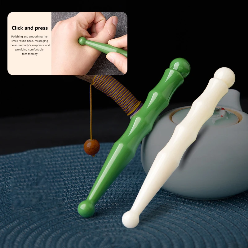 Resin Face Acupuncture Point Guasha Massage Stick SPA Therapy Gua Sha Scraping Massager