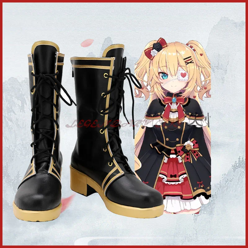 hololive-akai-haato-cosplay-boots-scarpe-in-pu-accessorio-per-cosplay-di-halloween-realizzato-su-misura