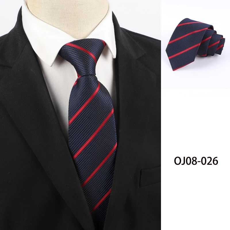 Corbata de moda para hombre de 8cm, ropa Formal clásica a rayas, traje de negocios, Corbata Jacquard para boda, Corbata diaria para hombre, regalo