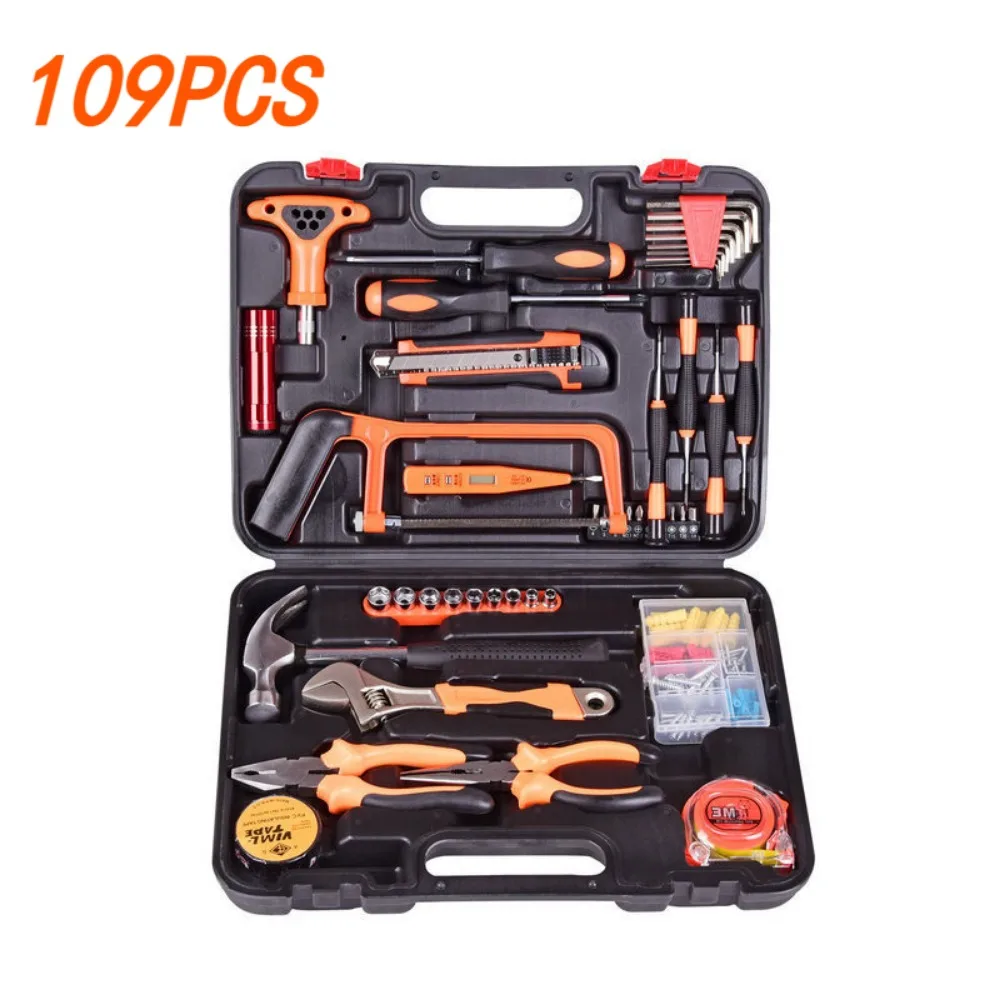 

Repair tool set 109PCS With T-Ratchet Hardware Tools Set Combination Household Repair Multifunction Portable Electrician Tool