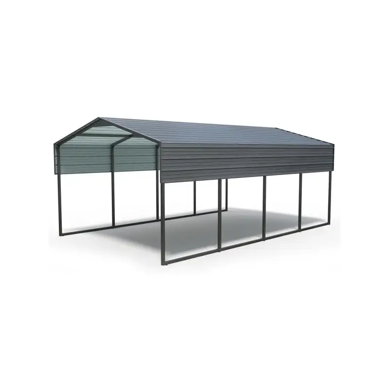 

Сверхмощный металлический карпорт 12x20 футов с усиленной рамой, универсальный наружный гаражный навес для транспортных средств, лодок и тракторов