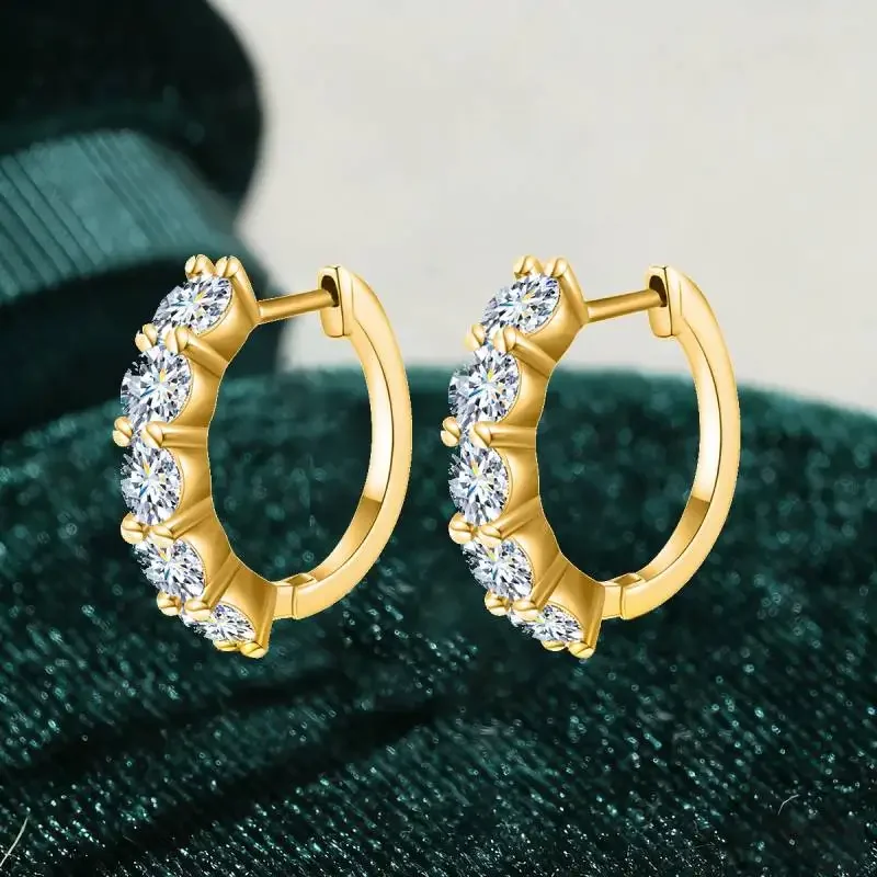 

KNB 1.5ct Real Certified Moissanite Diamond Anniversary Earrings for Women Gift 925 Sterling Silver Original Fine Luxury Jewelry