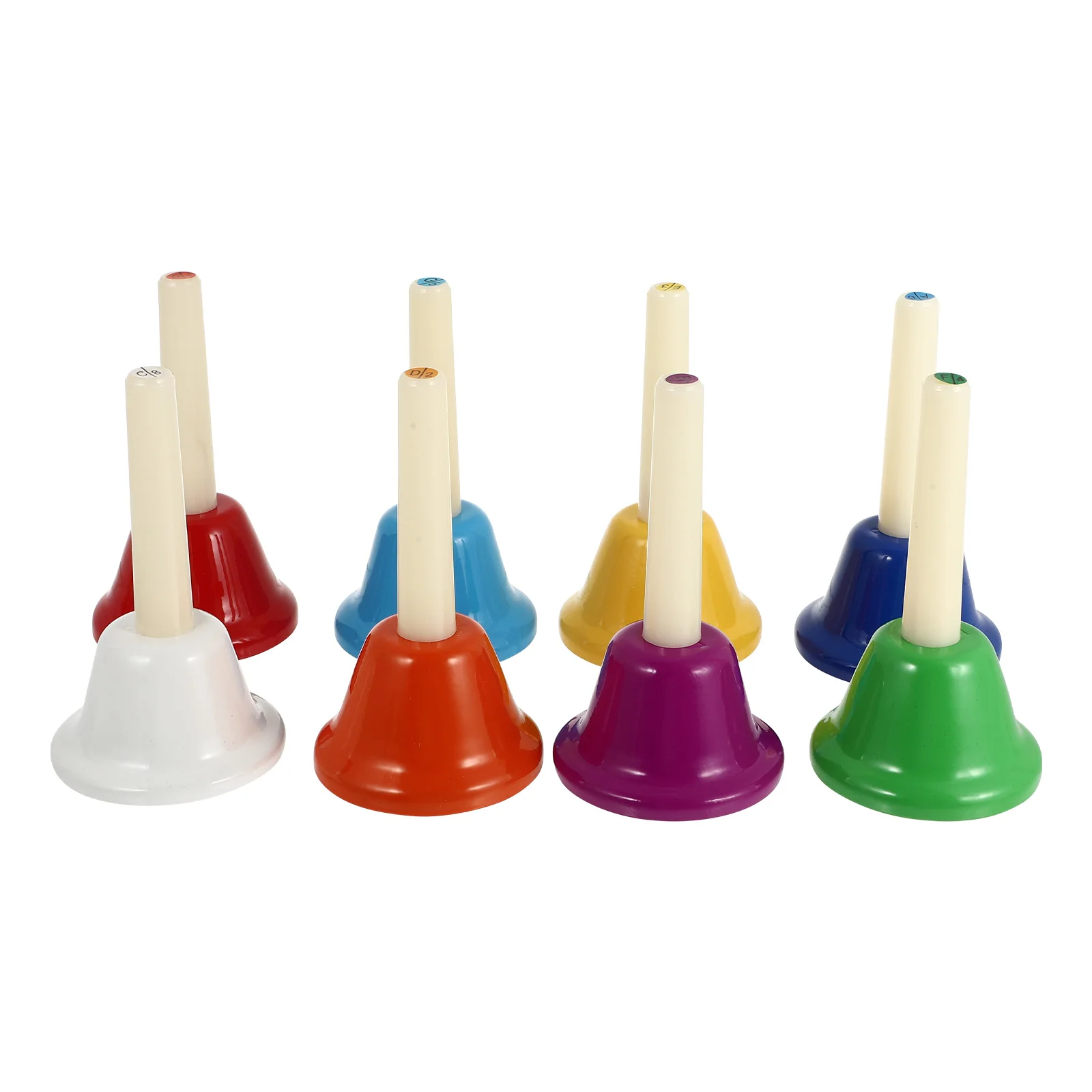 

8 Pcs 8-tone Lesson Bell Children's Toy Rhythm Handbell Music Toys Kids Educational Plastic