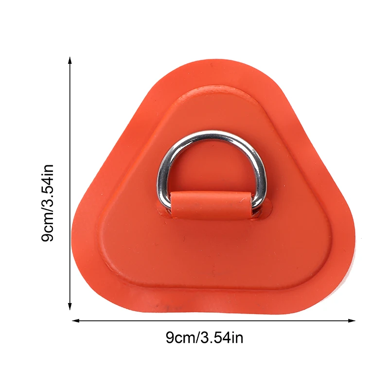 1Pc Surfboard Dinghy Boat PVC Patch With Stainless Steel Triangle D Ring Patch Inflatable Boat Patch Canoe Deck Rigging Sup