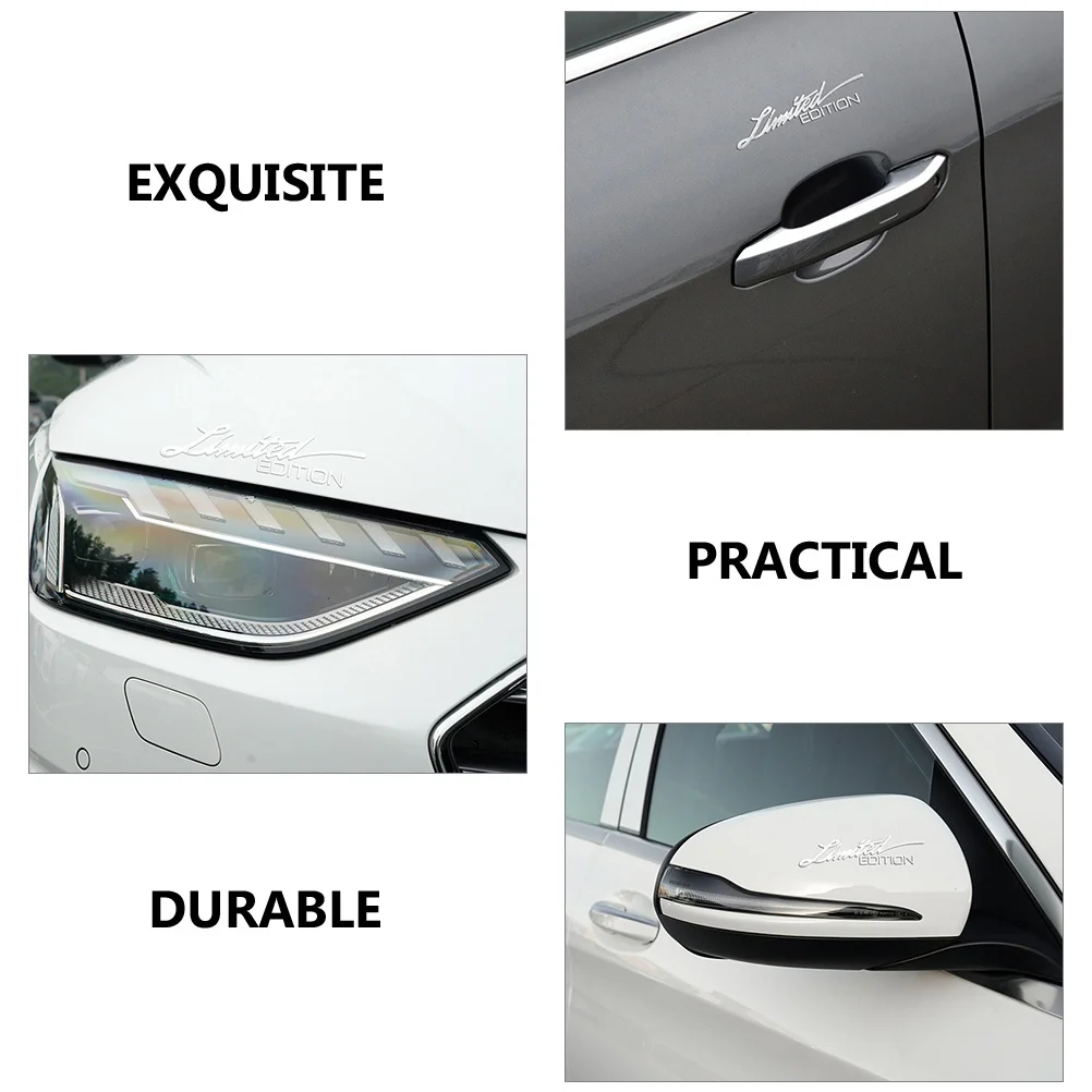 

6Pcs Reflective Metal Car Stickers Edition Limited Exterior Decorative Car Decals Edition,car Window Decals