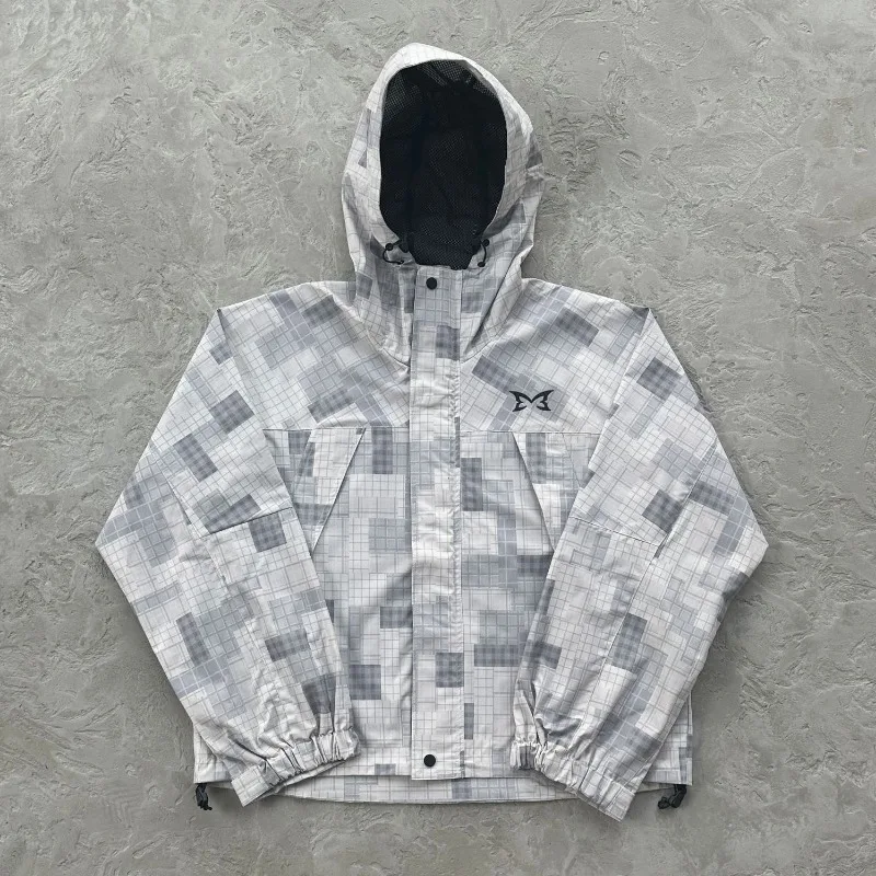 

Мужская клетчатая куртка Mertra, ветрозащитная водонепроницаемая ветровка 2026, новый стиль, настоящие фотографии унисекс