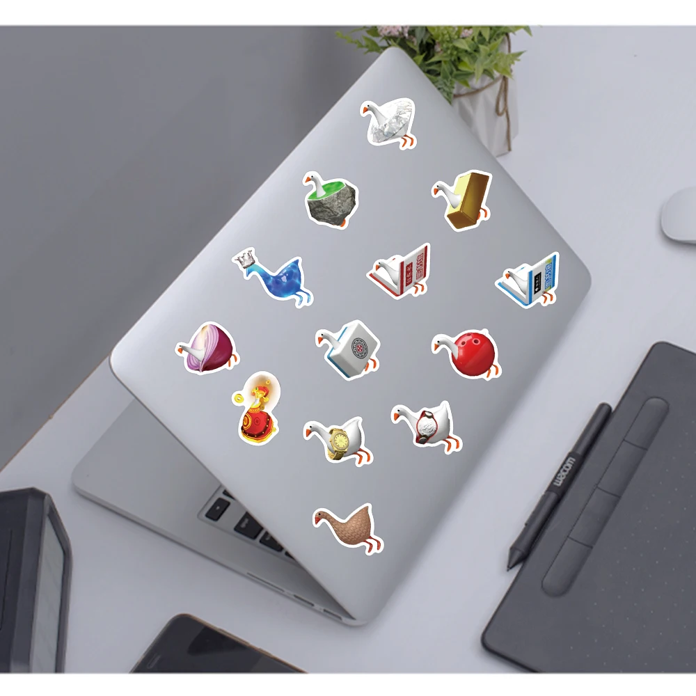 80PCS Funny Game Catch the Goose 3D Food Stickers Aesthetic Graffiti Decal DIY Laptop Phone Fridge Bottle Luggage Car Sticker