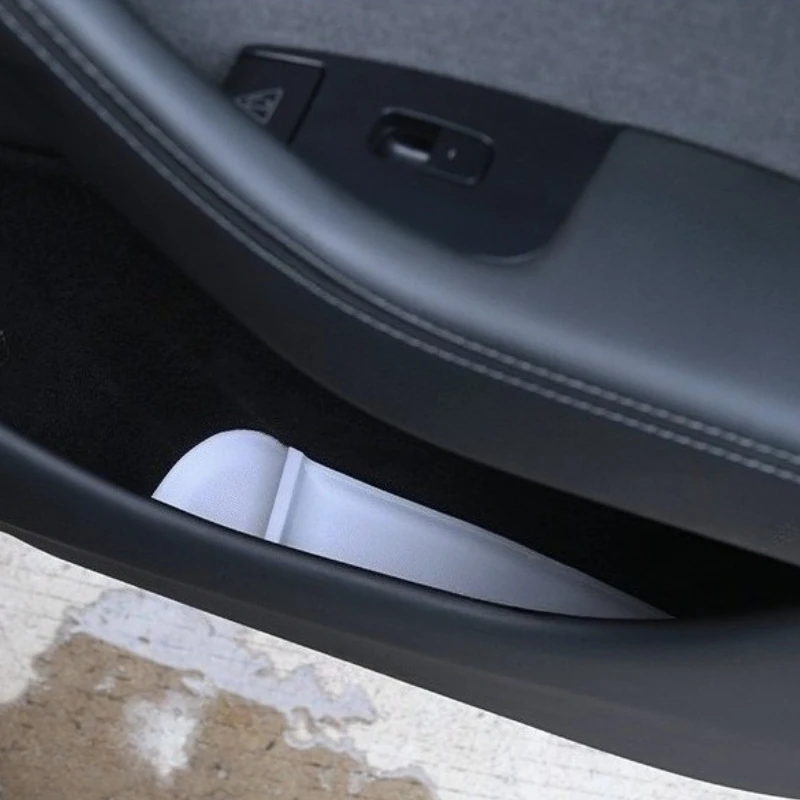 

For Tesla Model Y Juniper 2025 Car Door Storage Pad 5PCS TPE Central Control Water Cup Holder Mat Organizer Tray Car Accessories