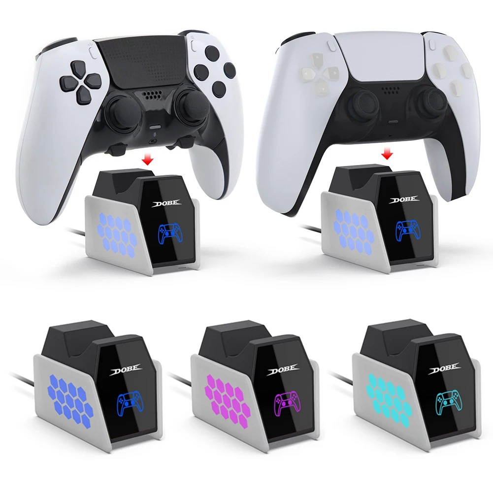 

Док-станция для быстрой зарядки контроллера PS5, зарядная станция, беспроводные игровые контроллеры, зарядная подставка для зарядного устройства PlayStation 5, зарядное устройство
