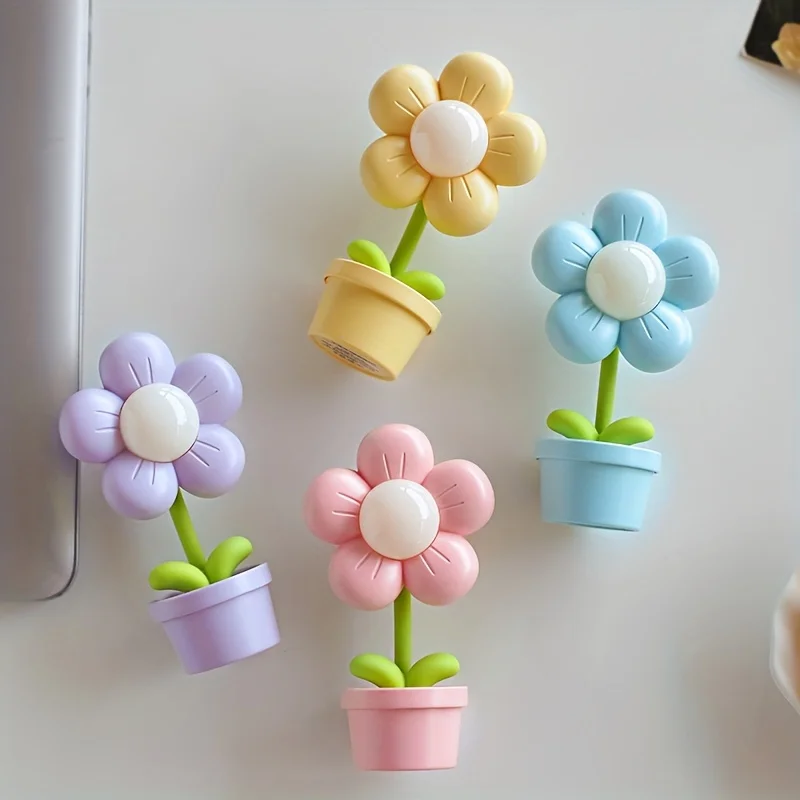 1pc Small Flowers Desktop Decoration Night Light Table Lamp with 3 Button Coin Cell batteries
