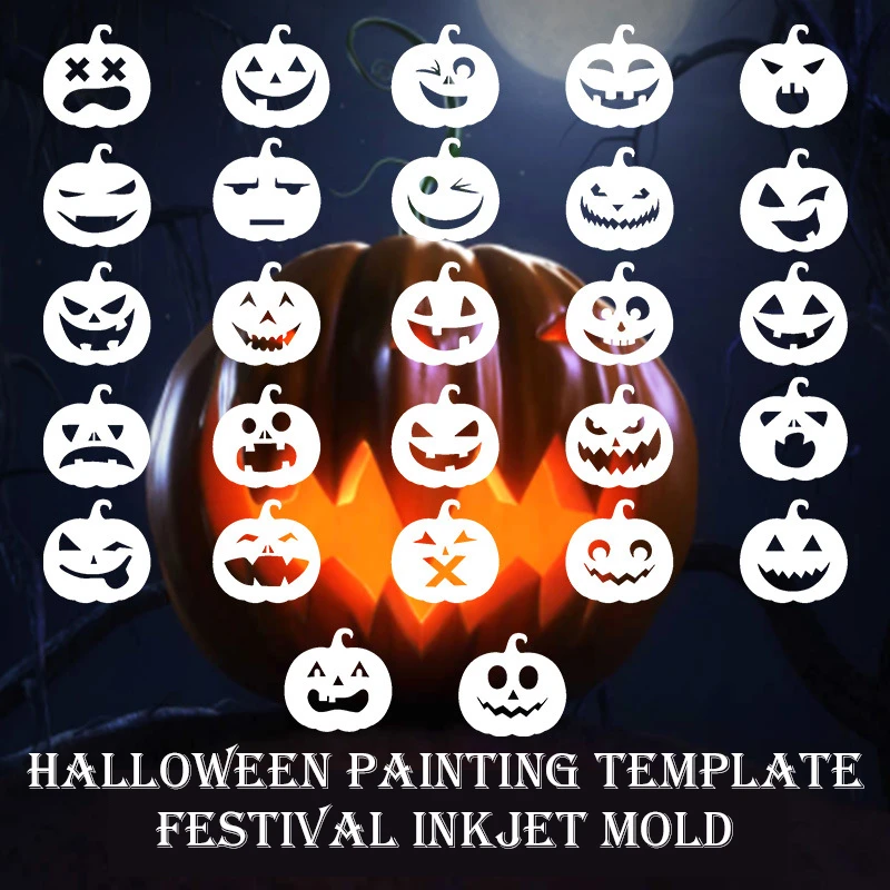 Halloween Christmas Painting Template DIY Graffiti Decoration Hollow Template Drawing Spray Painting Mold Coloring Template