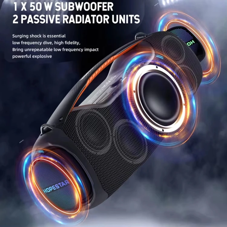 

CHXDEV Smart Top-ranking HOPESTAR A60 100W Subwoofer Speaker Outdoor Portable IPX9 Waterproof Wireless Speaker With Microphone