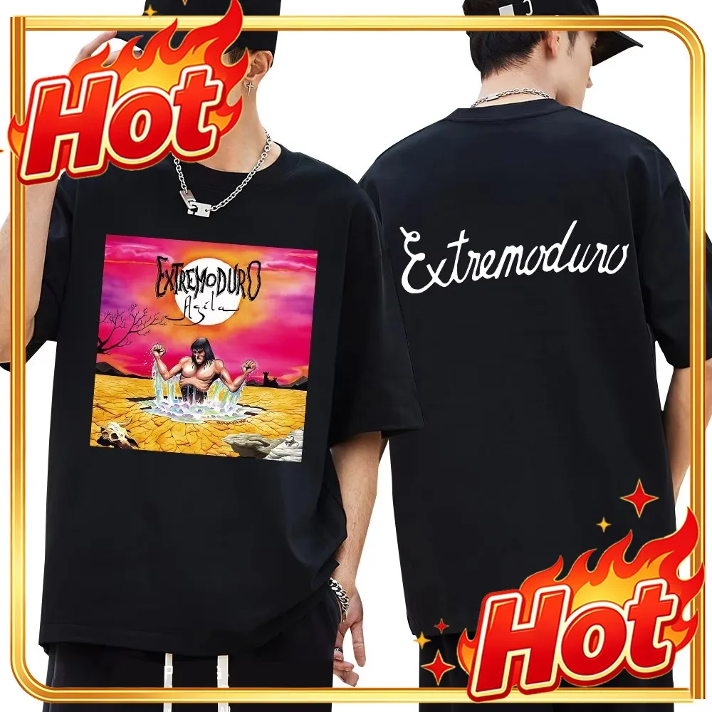 Custom Rock Band Extremoduro Agila Album Graphic Tshirts Men Women Fashion Vintage Hip Hop T-Shirt Cotton Loose Fans T Shirt Str