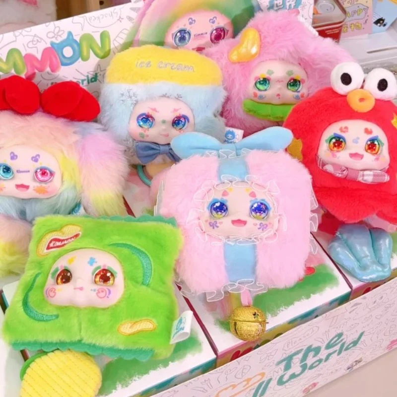 

Kimmon The Small World Blind Box Toys Headphone Bag Pendant Doll Decor Kawaii Anime Figure Mistery Box Friends Birthday Gifts