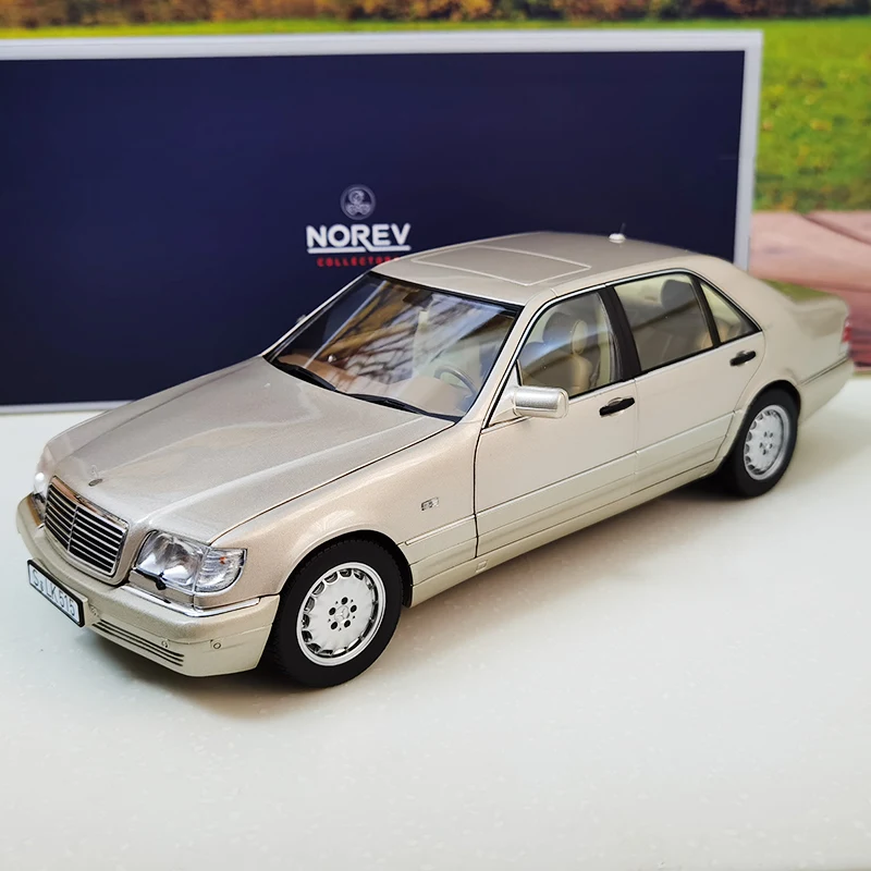 

NOREV 1:18 FOR Mercedes benz S600 S-Class Mercedes 1997 Alloy car model old car Static ornament Birthday present Collect