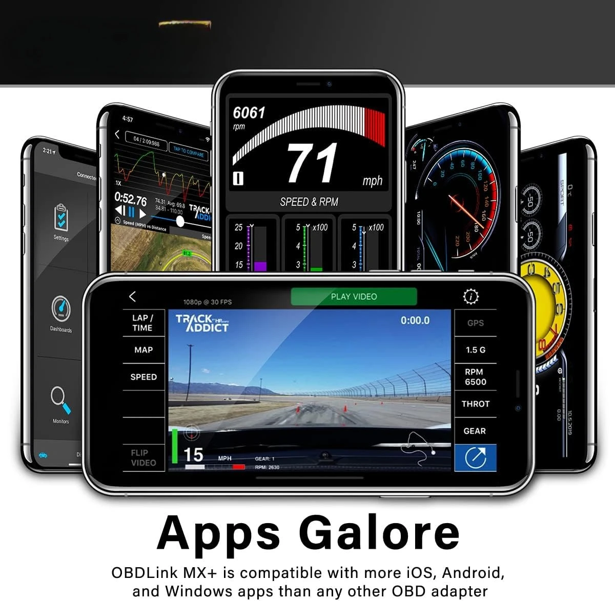 MX+ OBD2 Bluetooth-Scanner für iPhone, Android und Windows