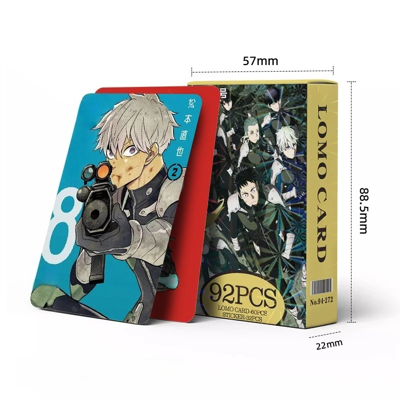 92Pcs/Set Anime Style Lomo Cards Stickers Set Kaiju Style Cards Collectible Cards in Ins Gifts Stationery Party Supplies view 6