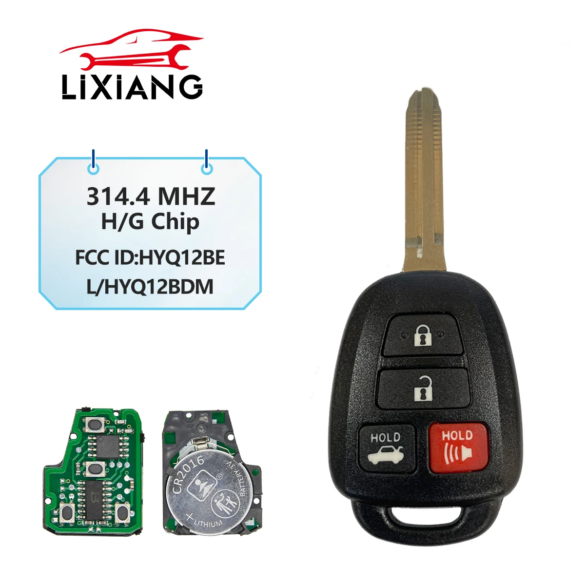 2Pcs/lot  LIXiang Renote Car Key  Tacoma HYQ12BDM 314.4Mhz Remote key G/ H Chip For Toyota Camry Corolla 2012-2017 HYQ12BEL