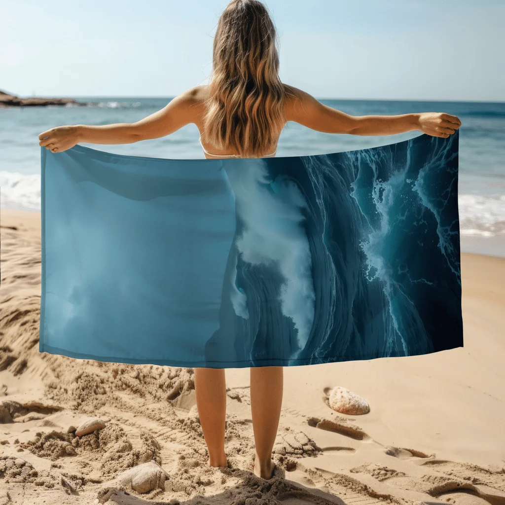 Rainbow Arch Beach Towel Watercolor Semi Circles Pastel Colors Vibrant Summer Art Poolside Decor Stylish Adult Gift