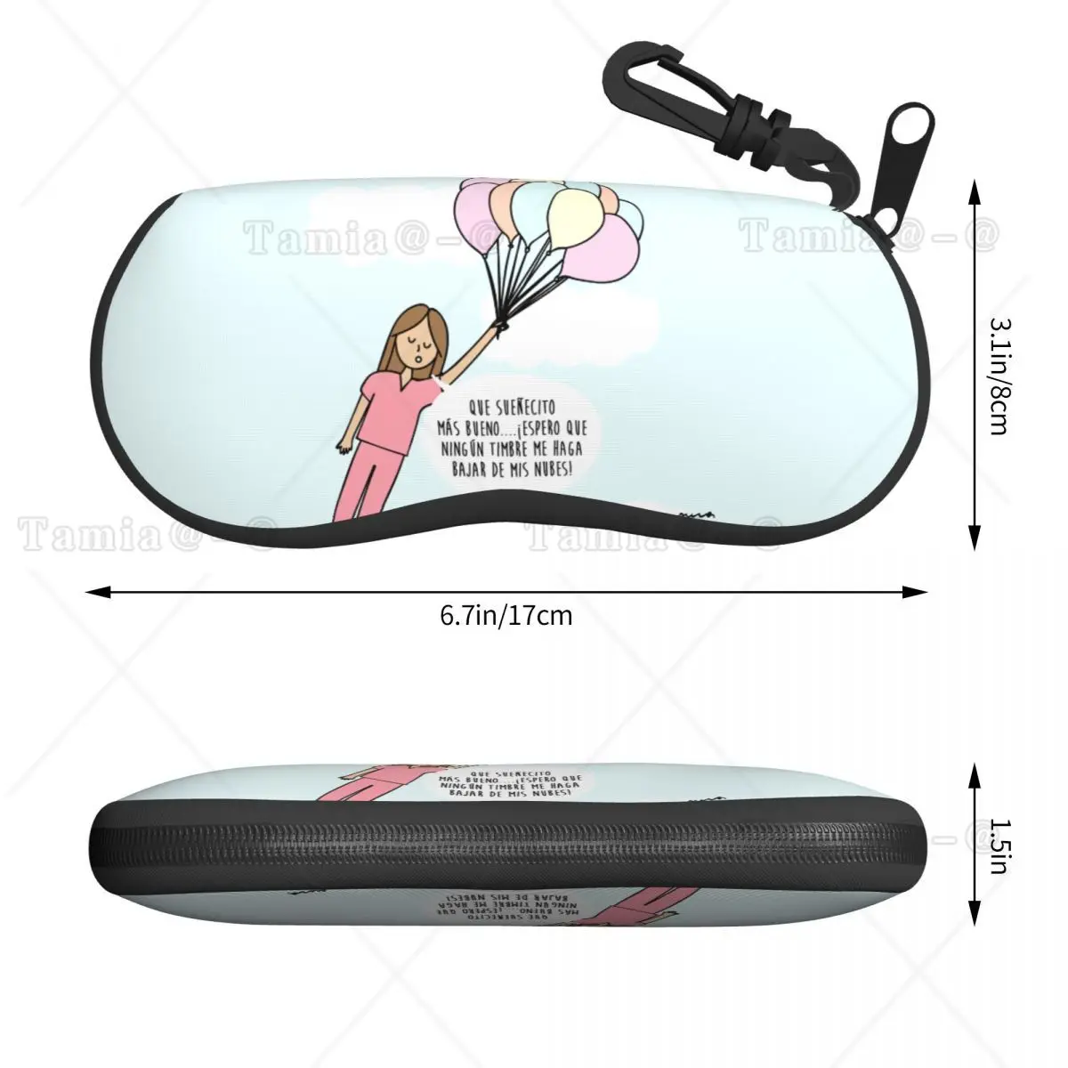 Enfermera En Apuros Nurse Health Eyeglass Glasses Case Women Men Soft Sunglasses Protective Bag