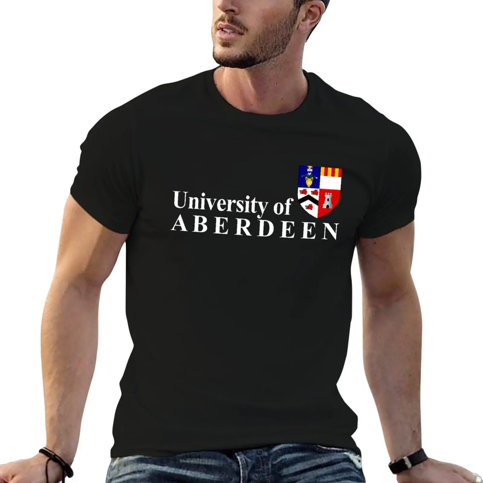 

University of Aberdeen T-Shirt men t shirt cotton 100% t shirts for man graphic tees man t shirts for men T-shirt