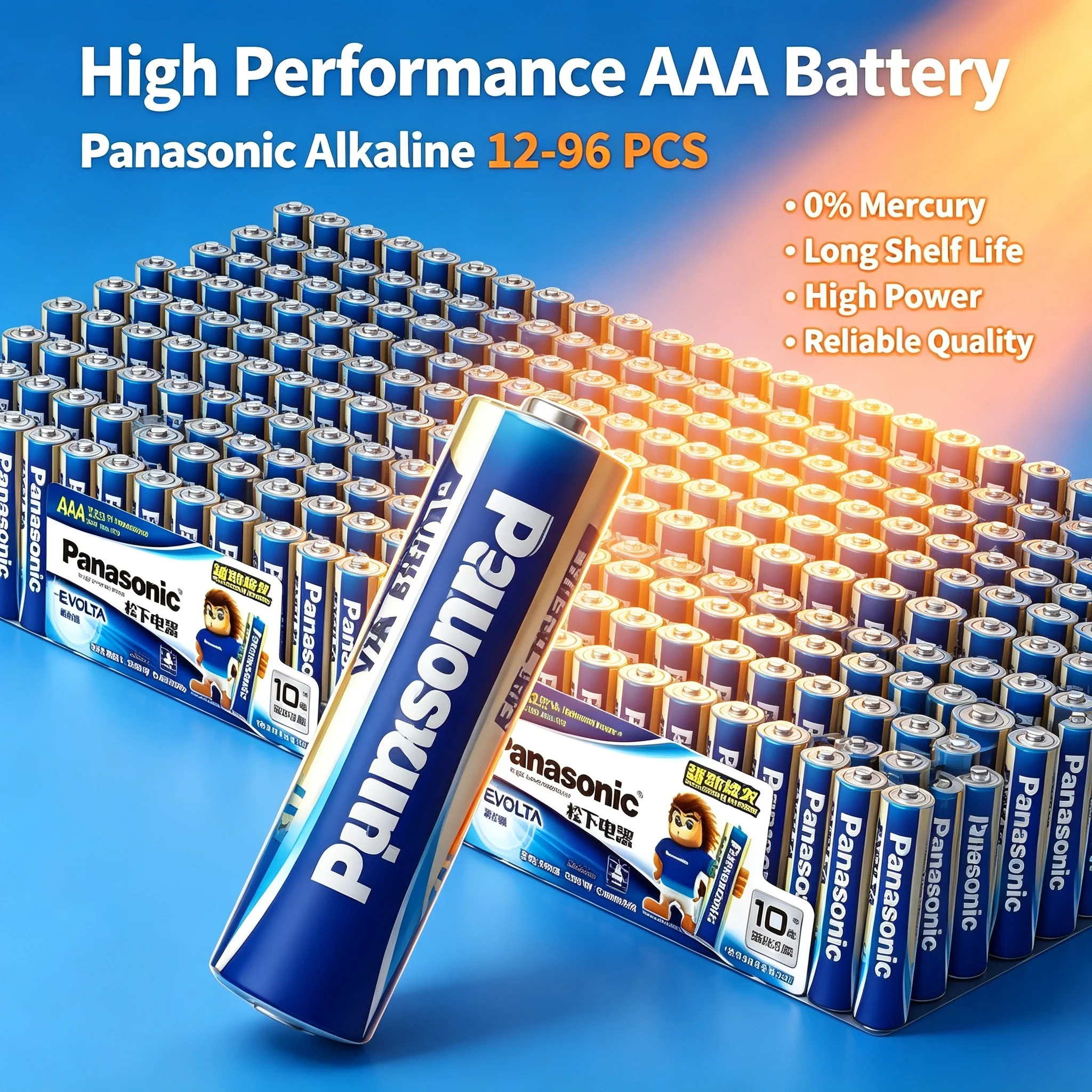 Panasonic AAA Alkaline Dry Battery 1.5V Suitable For Smart Locks, Air Conditioning, And TV Remote Controls