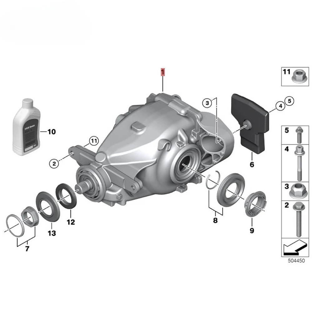 33107603747 Rear Differential For  F35