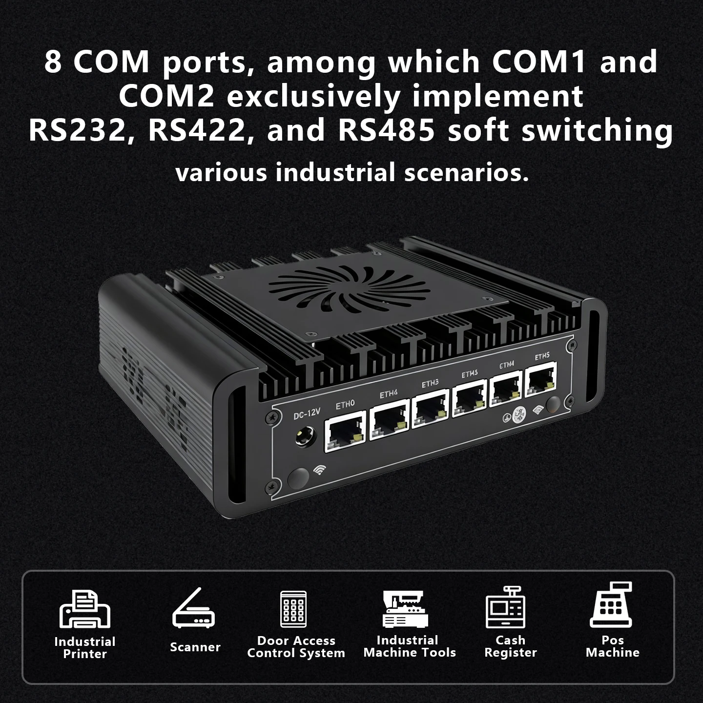 インテル Celeron J6412 ファンレスミニPC 6-I226 LANポート ファイアウォールアプライアンス ソフトルーター 16G 産業用組込みミニPC HD DP 4G SIM