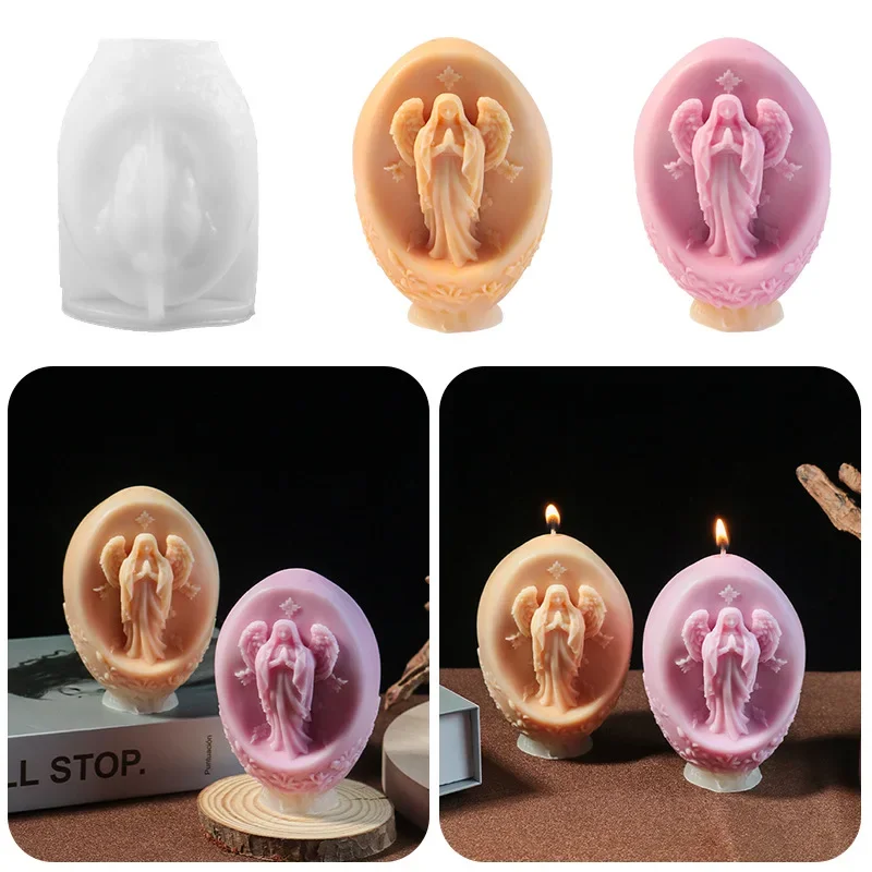 

DIY Easter Silicone Molds Female Goddess Easter Egg Candle Making Kit Scented Candle Diffuser Stone Epoxy Resin Molds