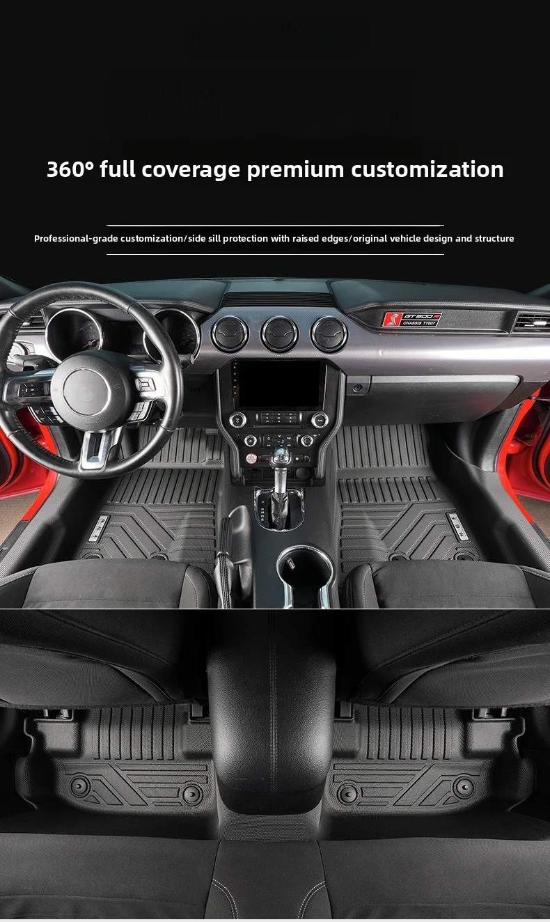 TPE Floor Mats For FORD Mustang 2 door Coupe Convertible 2015-2025 LHD ICEV full coverage accessories - view 5