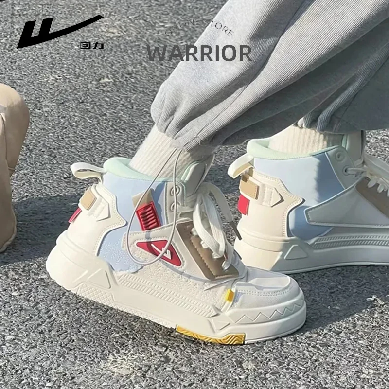 Warrior Fashion High Top damskie buty na co dzień sneakersy ze skóry Pu do szycia buty sportowe Star Boots wysokiej jakości