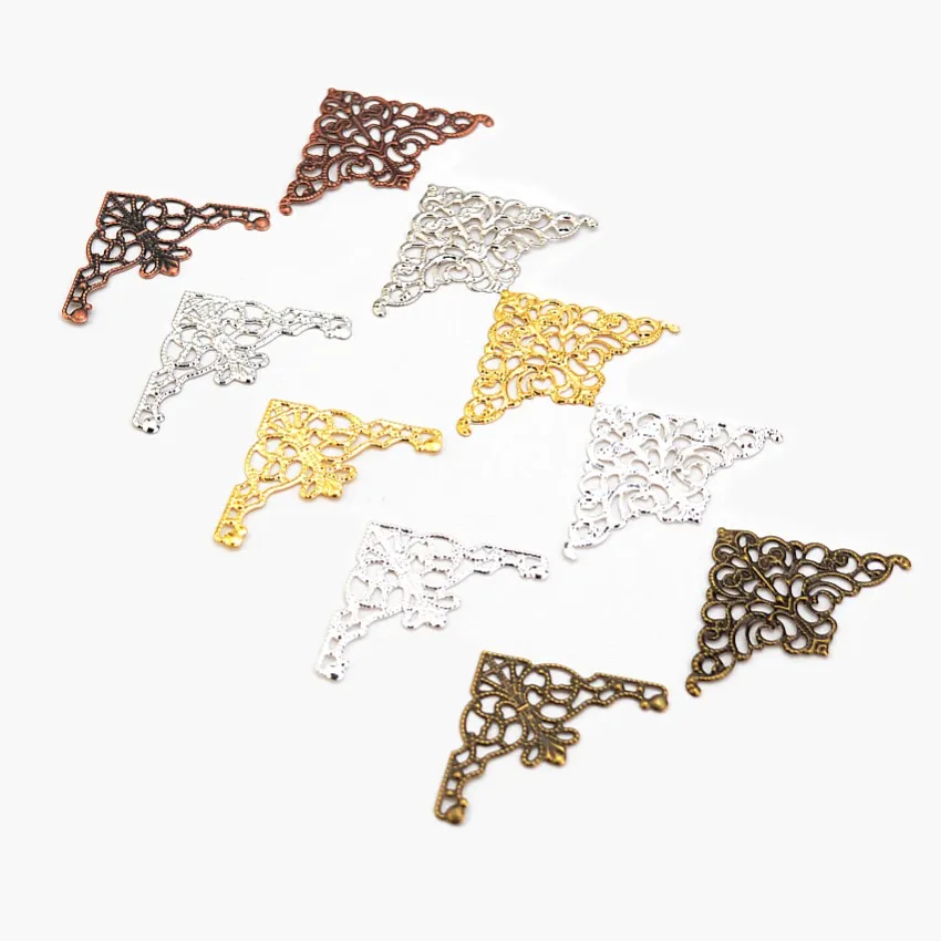 10/20/50PCs Metall Ecken Für Bücher Scrapbooking Fotoalben Menüs Eckenschutz Metall Handwerk DIY Ornament – Detail 4