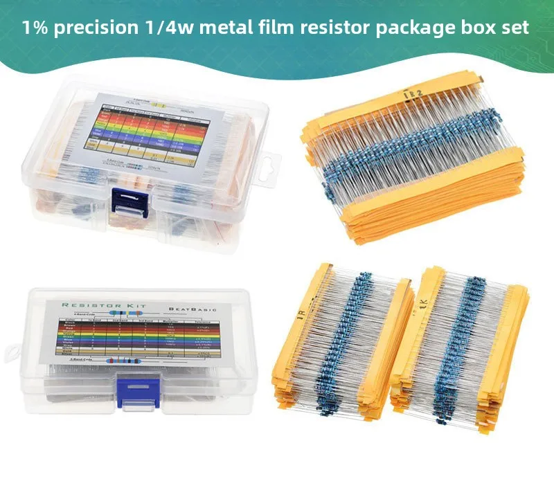 Verpackt 600 Stück, 30 Typen, je 20 Stück, 1 % Präzisions-Metallschichtwiderstände 1/4 W – Detail 1