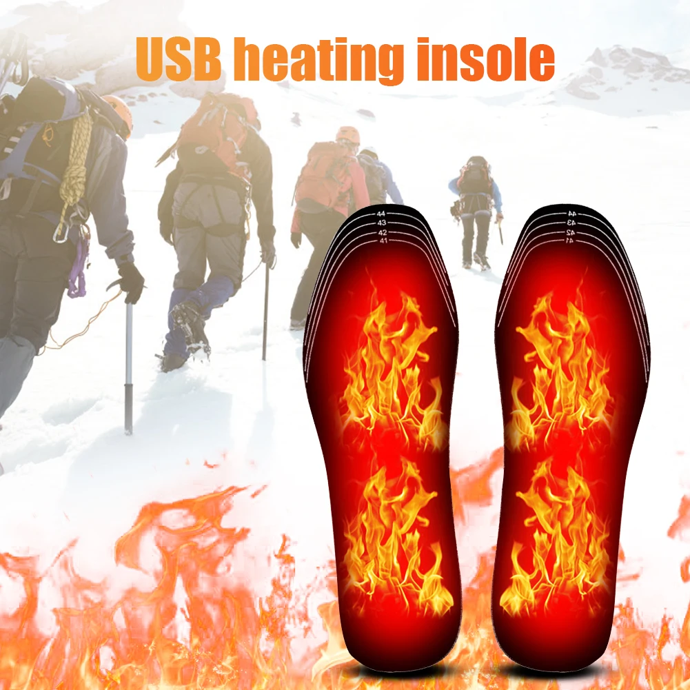 

Pro USB Heated Shoe Insoles Sneakers Boots Heating Insoles Rechargeable Electric Heated Inserts Warm Sock Pad Mat