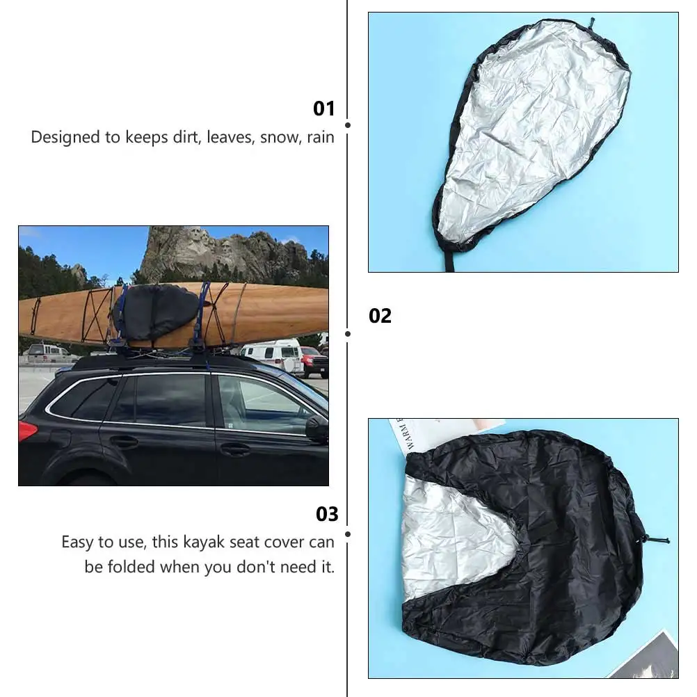 

Universal 1PC Kayak Seat Cover Waterproof Polyester Sun Blocking Boat Accessories for Kayak Supplies Easy