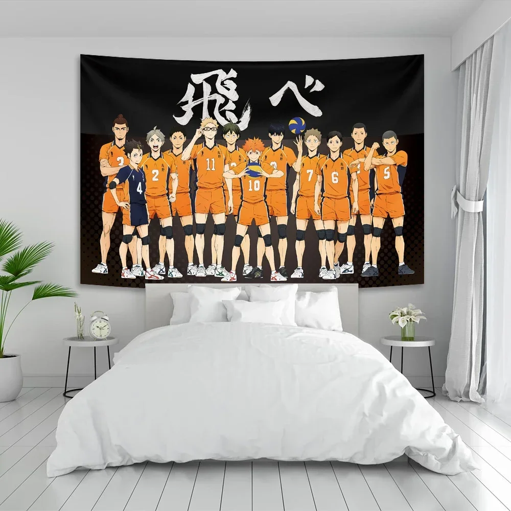 Classic Anime Haikyuu Poster Tapestry Room Canvas Painting Kids Room Cafe Aesthetic Art Wall Decor tapestry wall hanging